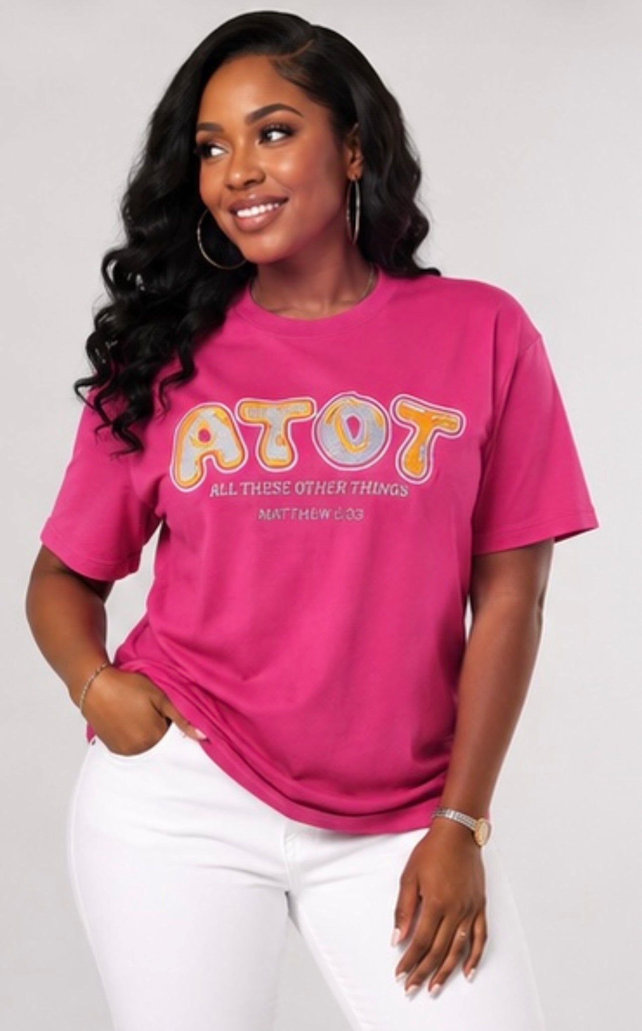 Cuatom Embroidered T-Shirt with Applique`