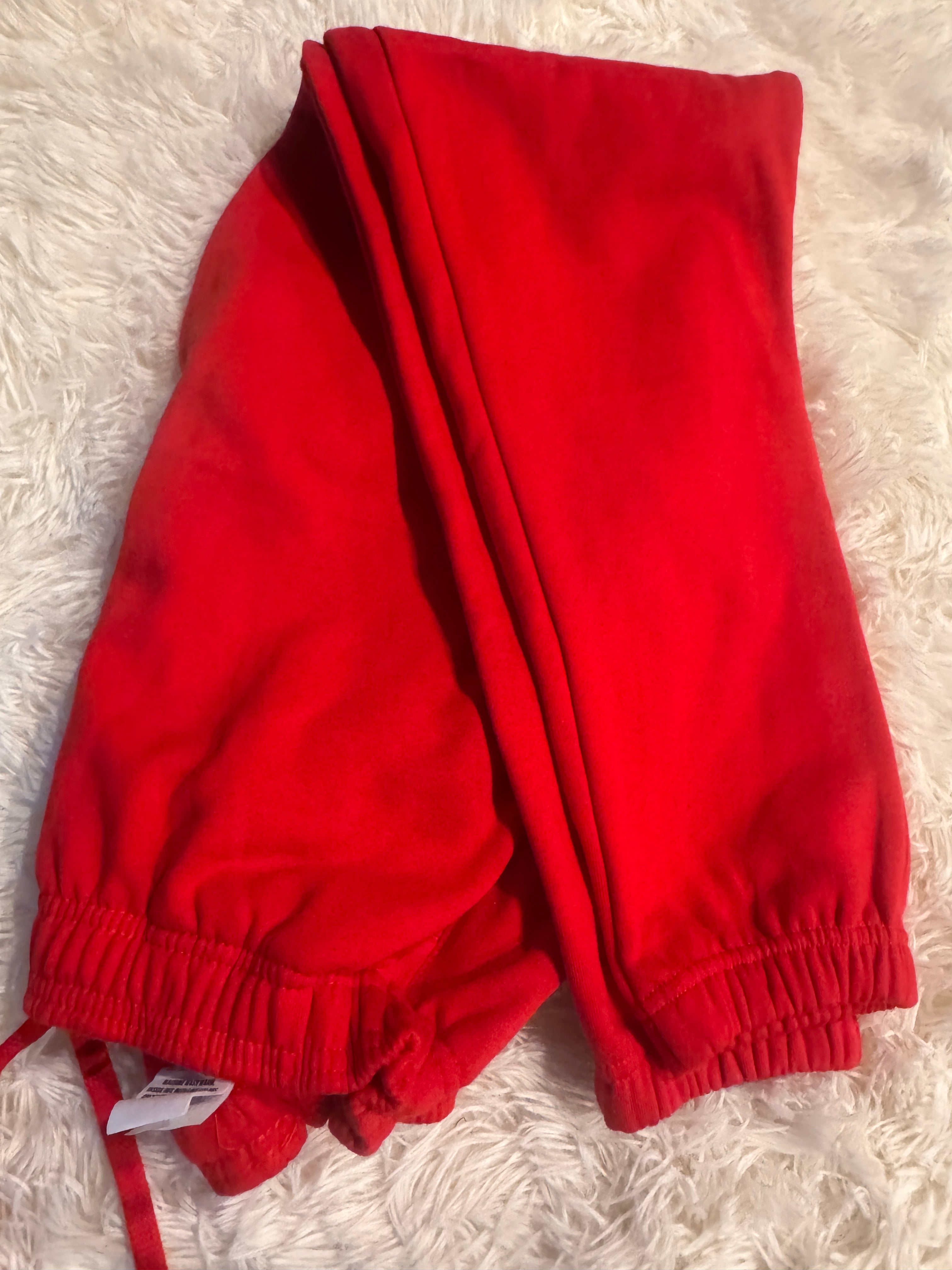 UNISEX RED JOGGERS WITH DRAWSTRING