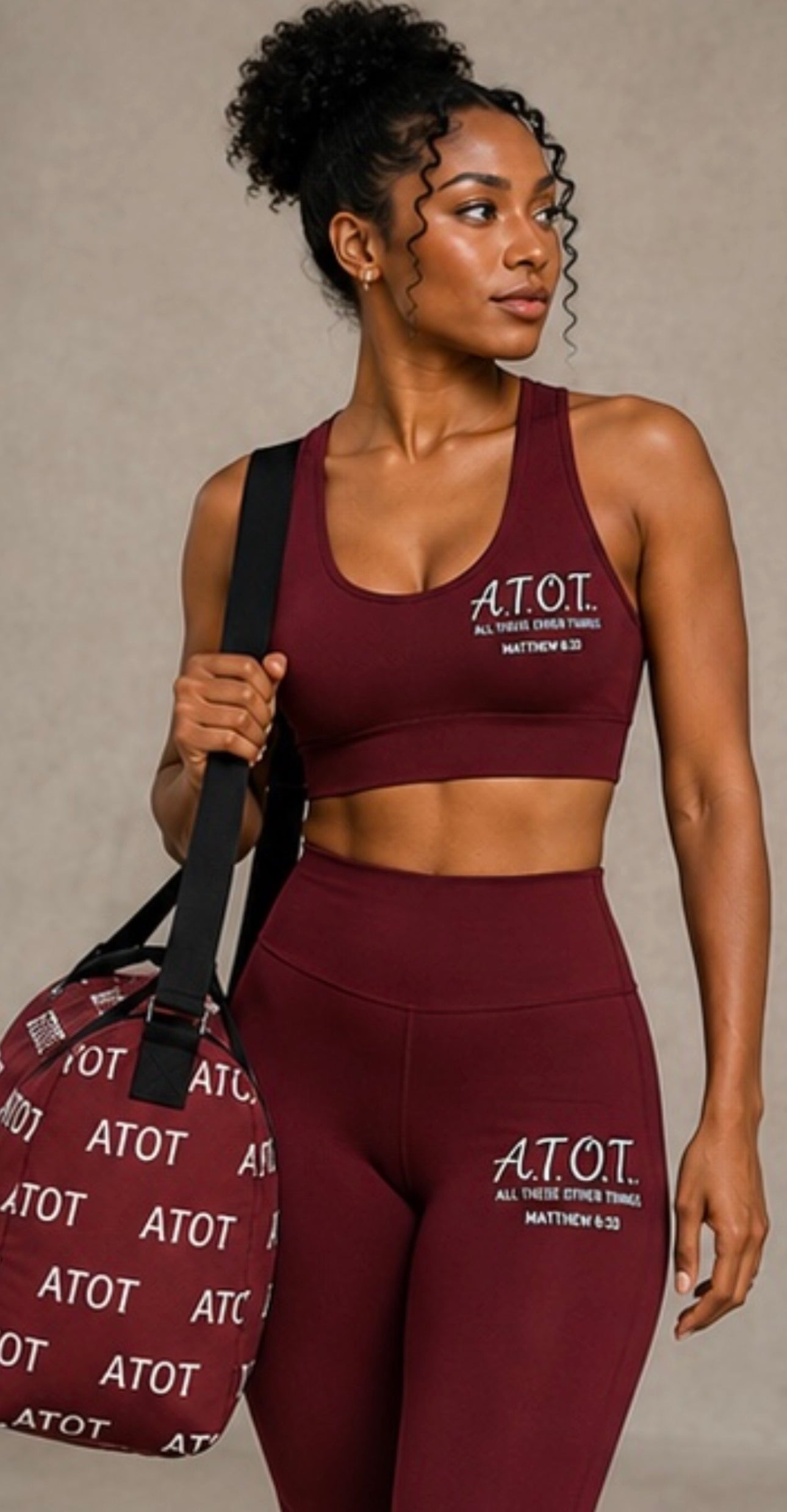 Sleek Workout Gear with Crop Top and Spandex Pants