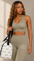 Sleek Workout Gear with Crop Top and Spandex Pants