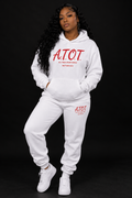 White Unisex Casual Hoodie